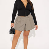 Top De Manga Larga Elsie Collared - Negro