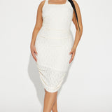 Vestido Mini Con Textura Courtney - Marfil