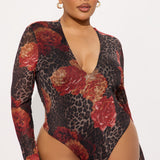 Pantiblusa Moody Mesh Long Sleeve - Leopardo