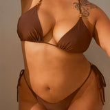 Conjunto de bikini de 3 piezas Jungle Beach - Mocha/combo