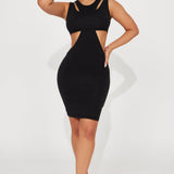 Vestido mini Chelsi Jersey - Negro.