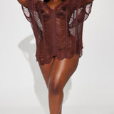 Vestido de Croché Elizabeth - Chocolate