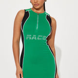 Vestido Mini Race Me - Verde/combinación