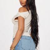 Camisa Top Vera One Shoulder - Beige