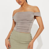 Camisa Top Everybody's' Watching Her Off Shoulder - Piedra