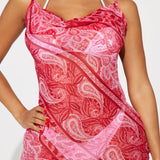 Vestido Mini Cover Up de Verano para Solteras - Rosa/Combinación