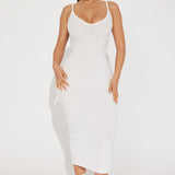 Vestido Midi Rasgado Brenda - Blanco