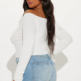 Suéter Madisyn Off Shoulder - Marfil