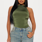 Camisa Top Eliana High Neck - Oliva