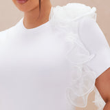 Camiseta Marielos Ruffle - Blanco