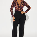 Camisa Top Vivienne Velvet - Brown Combo