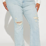 Jeans con corte acampanado y tinte Bullseye - Lavado claro