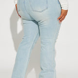 Jeans con corte acampanado y tinte Bullseye - Lavado claro