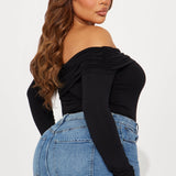 Pantiblusa Gia One Shoulder - Negro