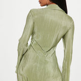 Vestido Mini Plisado Sienna - Chartreuse