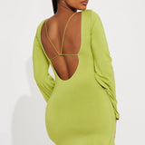 Vestido mini Candice - Chartreuse