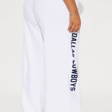 Pantalón Game Time Dallas Cowboys Wide Leg - Blanco