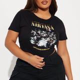 Camiseta Nirvana Unplugged Baby - Negro