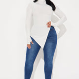 Camisa Top Harmony Ribbed - Marfil