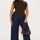 Camisa Top Vera One Shoulder - Chocolate