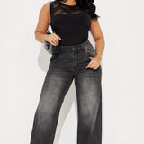 Camisa Top Make You Mine Lace - Negro