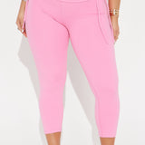 Mallas Roll Up Super Soft Active Capri - Rosa Chicle