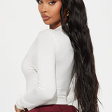 Camisa Top Lost Your Chance Ruched - Blanco
