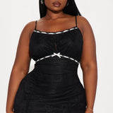 Vestido mini Lainey de encaje - Negro