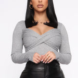 Top Twisted For You - Gris Heather
