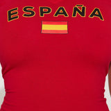 Vestido Mini Camiseta España - Rojo
