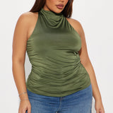 Camisa Top Eliana High Neck - Oliva