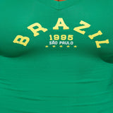 Vestido Mini de Camiseta de Brasil - Verde