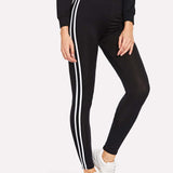 Leggings de rayas laterales