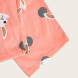 Conjunto de pijama de lunares con estampado de conejo con mascara de ojo