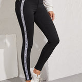 Pantalones ajustados para mujer con cinta lateral de gran elasticidad para la primavera y el verano