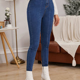 Essnce Jeggings de cintura alta notched