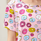 Vestido de dormir con estampado de donut