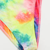 EZwear Body de tirantes de tie dye con estampado de letra