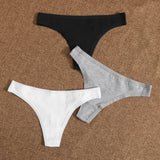 3 piezas set bragas tanga simple