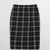 Clasi Plus Plaid Elastic Waist Skirt