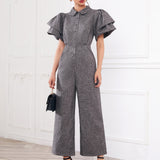 Unity Butterfly Sleeve Linen Look Palazzo Jumpsuit