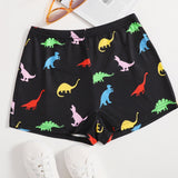 EZwear Shorts con estampado de dinosaurio