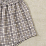 Conjunto de pijama top de tirantes corto con shorts de tartan