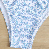 Swim Mod Banador bikini con cordon lateral floral