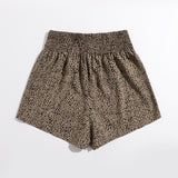 VCAY Shorts de lunares de cintura fruncido