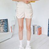 DAZY Shorts de cintura elastica con fruncido lateral