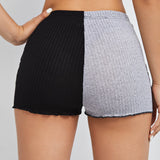 EZwear Shorts con puntada en contraste de color combinado