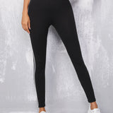 EZwear Leggings de rayas en contraste