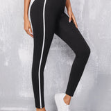 EZwear Leggings de rayas en contraste