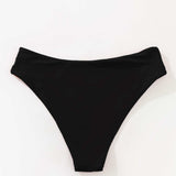 Swim Basics Fondo De Bikini De Cintura Alta Plisado